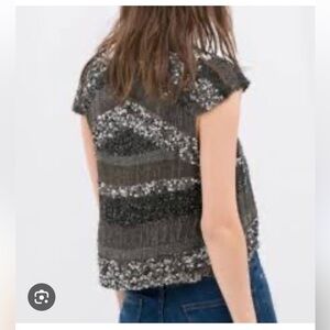 Zara Beaded Capped Sleeve Jacket - NWT